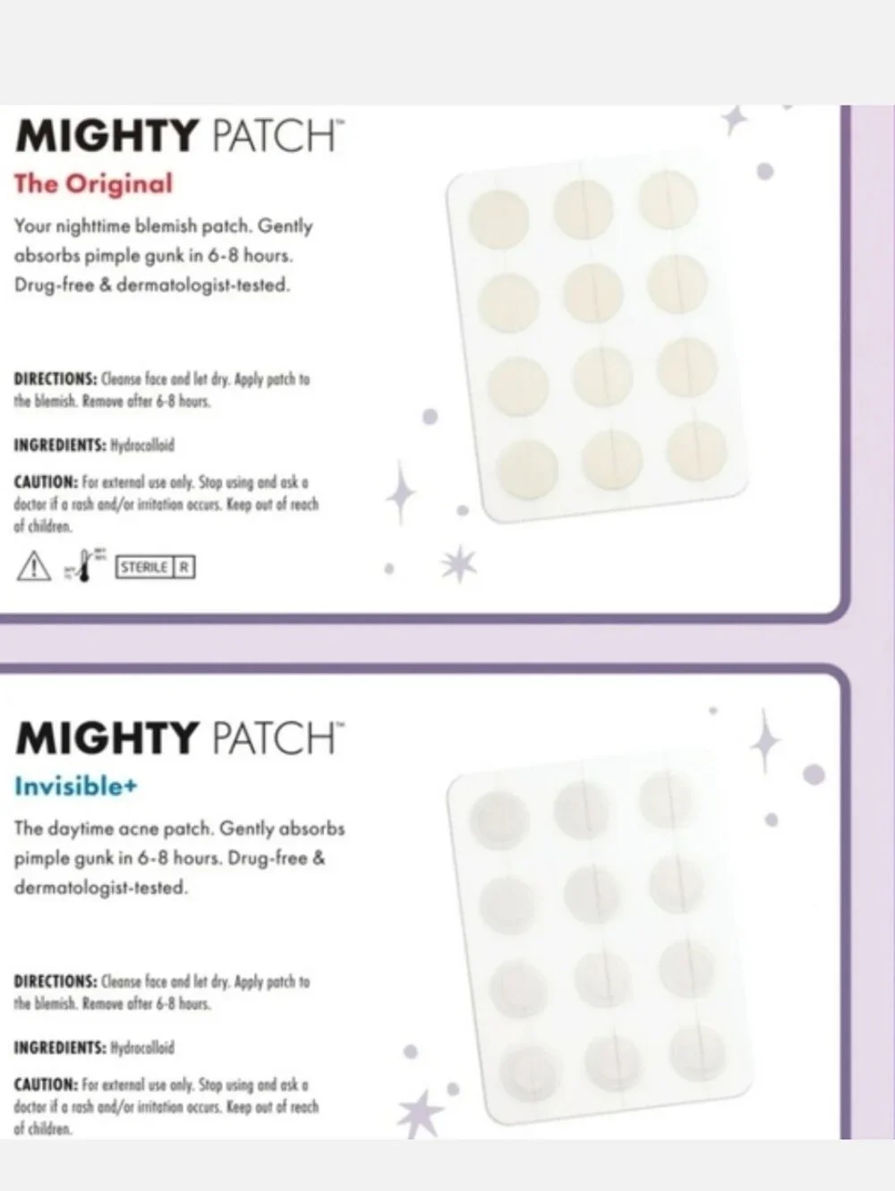 Hero Cosmetics Mighty Patch Invisible & Original Icons Kit NWT